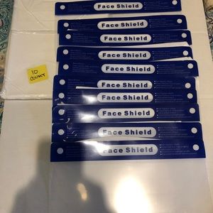 10 piece safety face shield with elastic band